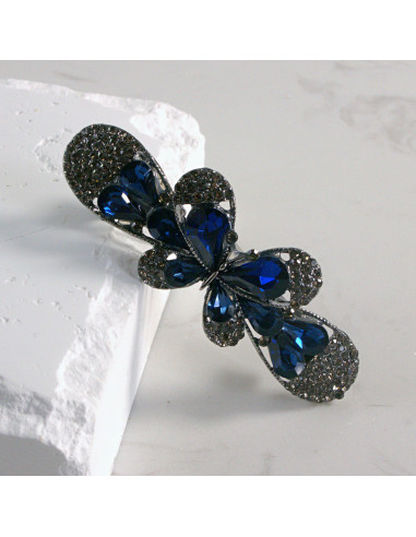 Klamra francuska elegancki motyl kryształki...