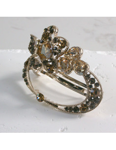 Klamra francuska okrągłe kwiatki z kryształkami Lolita... 2