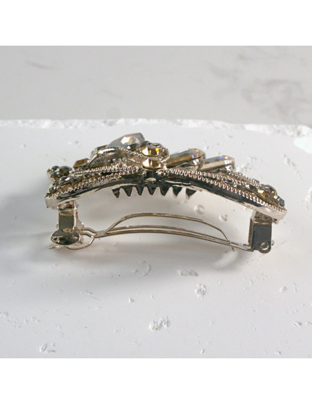 Klamra francuska okrągłe kwiatki z kryształkami Lolita akcesoria