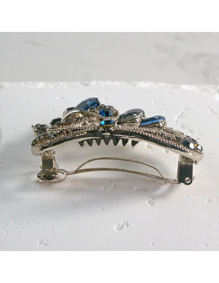 Klamra francuska okrągłe kwiatki z kryształkami Lolita akcesoria