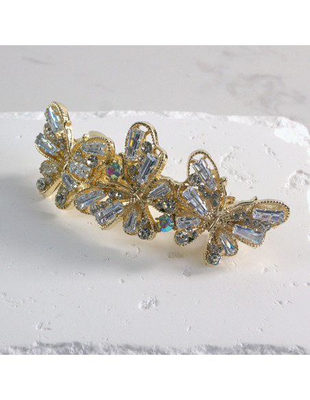 Klamra francuska 3 eleganckie motylki Lolita akcesoria