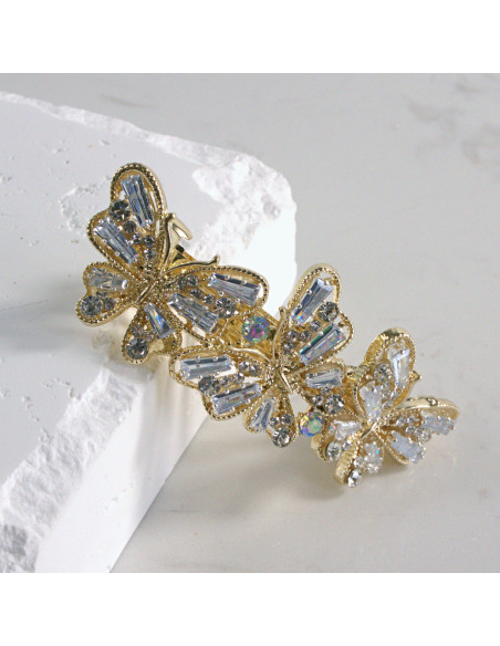 Klamra francuska 3 eleganckie motylki Lolita akcesoria