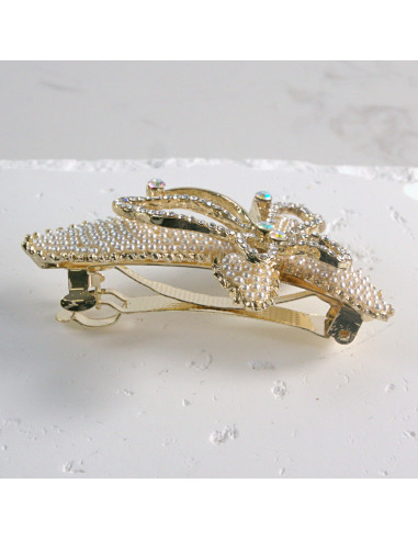 Klamra francuska motyl z pereł Lolita akcesoria