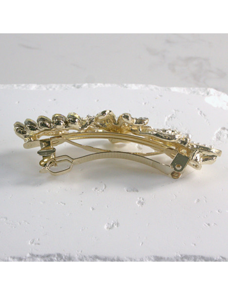 Klamra francuska kwiat perły i kryształki Lolita akcesoria