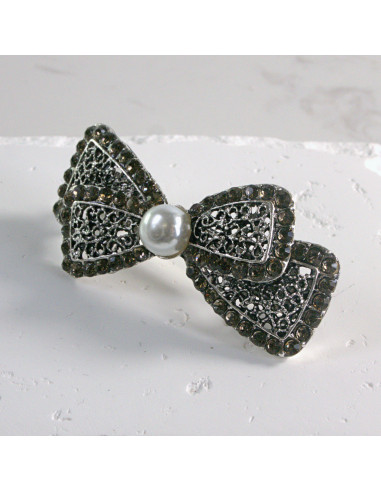 Klamra francuska kokarda z perłą Lolita akcesoria