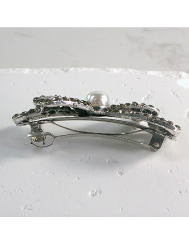 Klamra francuska kokarda z perłą Lolita akcesoria