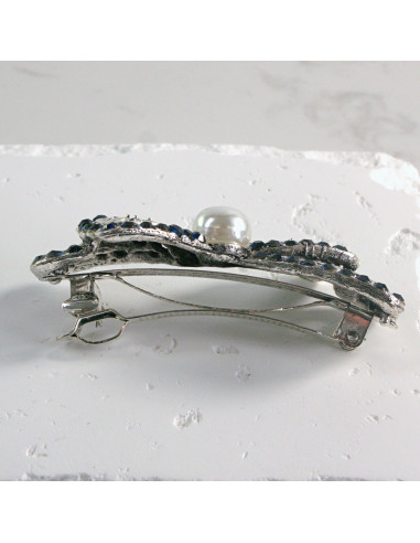 Klamra francuska kokarda z perłą Lolita akcesoria