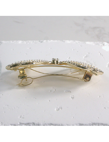 Klamra francuska kokarda z perłami Lolita...