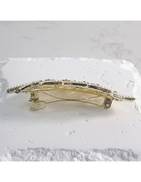 Klamra francuska liść z perłami Lolita akcesoria