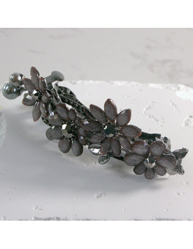 Klamra francuska 4 kwiatki i perła Lolita...