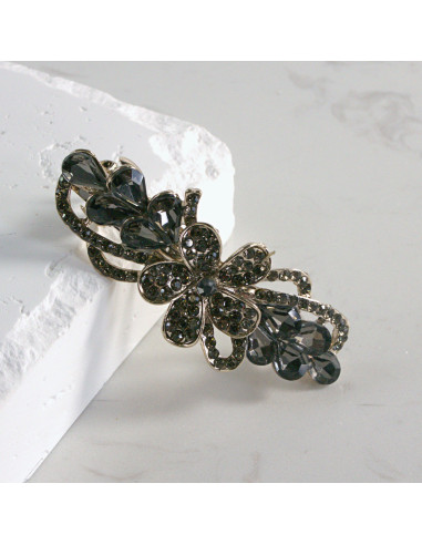 Klamra francuska kwiat z kryształkami Lolita...