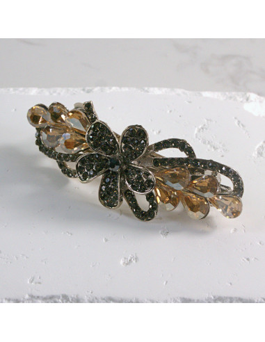 Klamra francuska kwiat z kryształkami Lolita...