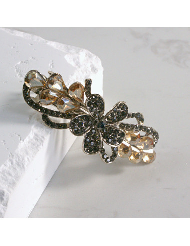 Klamra francuska kwiat z kryształkami Lolita...