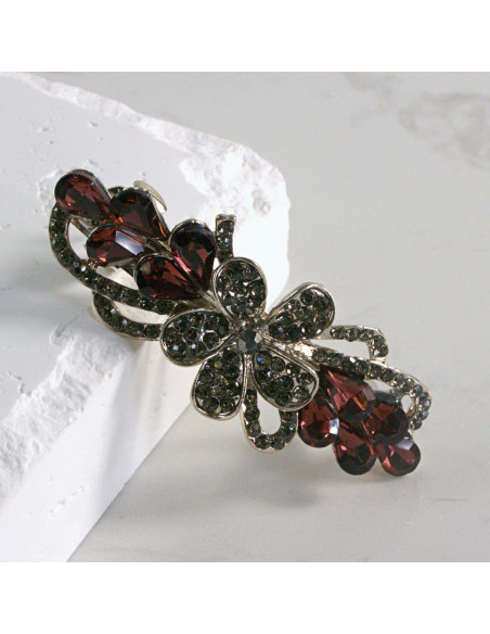 Klamra francuska kwiat z kryształkami Lolita akcesoria