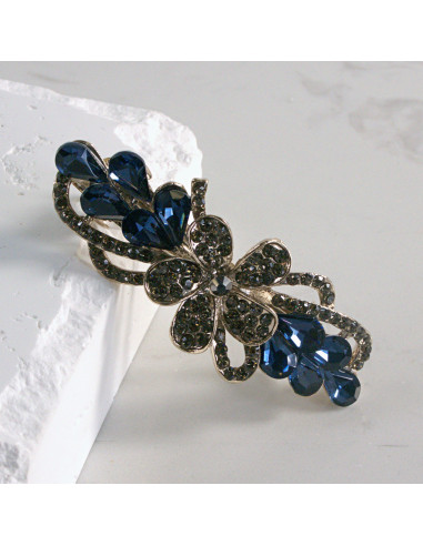 Klamra francuska kwiat z kryształkami Lolita...