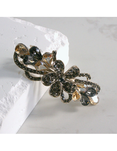 Klamra francuska kwiat z kryształkami Lolita...