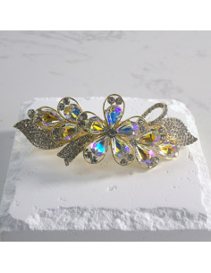 Klamra francuska duży kwiat z kryształkami Lolita akcesoria