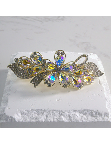 Klamra francuska duży kwiat z kryształkami Lolita akcesoria