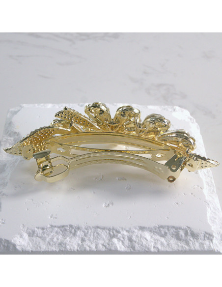 Klamra francuska duży kwiat z kryształkami Lolita akcesoria