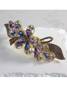 Klamra francuska duży kwiat z kryształkami Lolita akcesoria 2