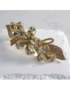 Klamra francuska duży kwiat z kryształkami Lolita akcesoria 2