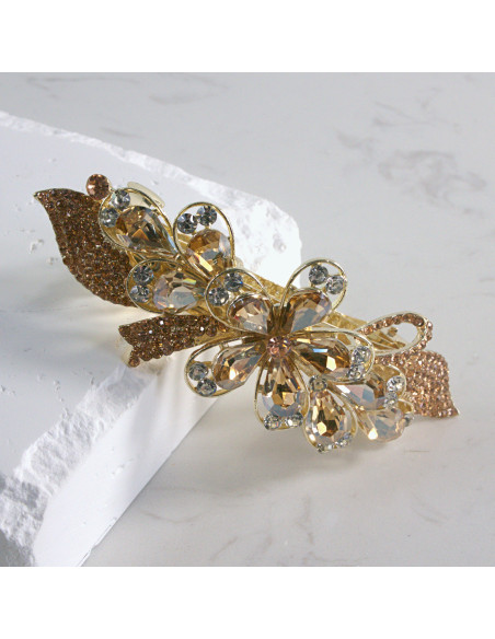 Klamra francuska duży kwiat z kryształkami Lolita akcesoria