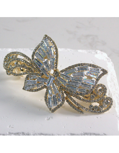 Klamra francuska motyl z kryształkami i...