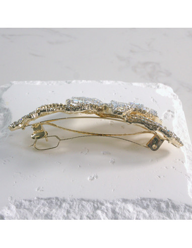 Klamra francuska motyl z kryształkami i...