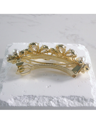 Klamra francuska kwiat z perłami Lolita akcesoria