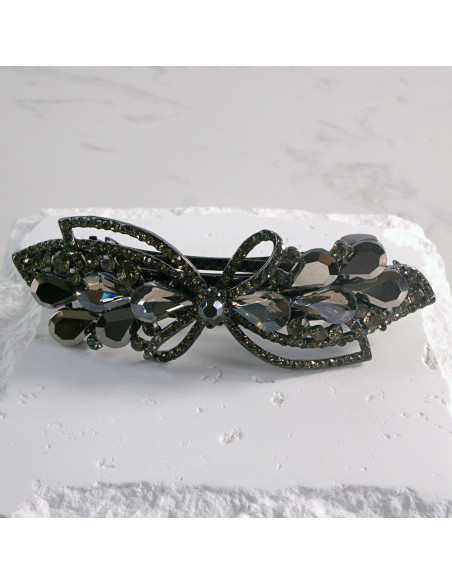 Klamra francuska kokarda z kryształkami Lolita akcesoria