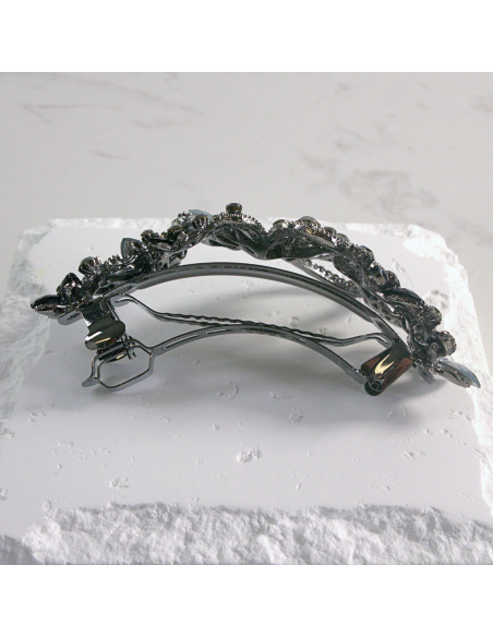 Klamra francuska niesymetryczny motyl z kryształkami Lolita akcesoria