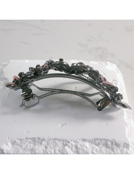 Klamra francuska niesymetryczny motyl z kryształkami Lolita akcesoria