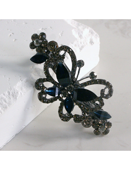 Klamra francuska  motyl z kryształkami Lolita akcesoria