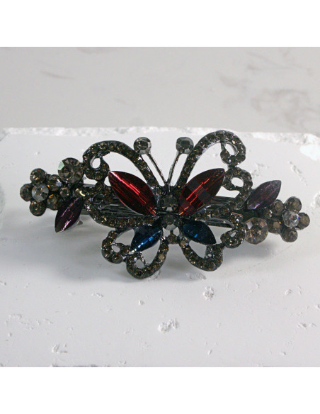 Klamra francuska  motyl z kryształkami Lolita akcesoria