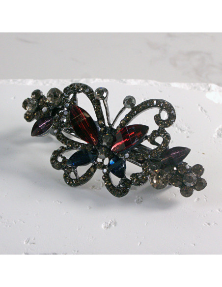 Klamra francuska  motyl z kryształkami Lolita akcesoria