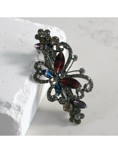 Klamra francuska  motyl z kryształkami Lolita akcesoria