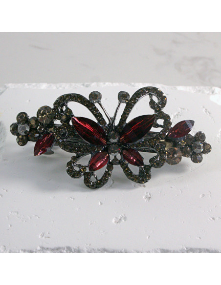 Klamra francuska  motyl z kryształkami Lolita akcesoria