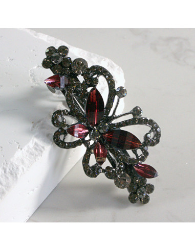 Klamra francuska  motyl z kryształkami Lolita...