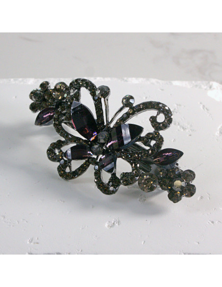 Klamra francuska  motyl z kryształkami Lolita akcesoria