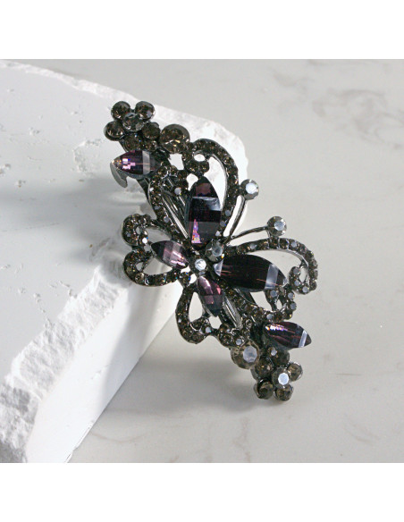 Klamra francuska  motyl z kryształkami Lolita akcesoria