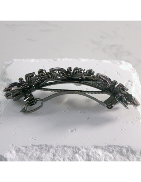 Klamra francuska  3 duże kwiaty z kryształkami Lolita akcesoria