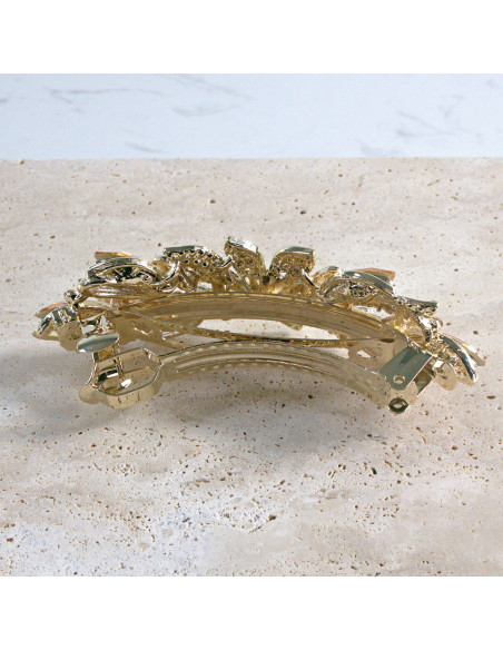 Klamra francuska  kwiat kryształki i crystal AB Lolita akcesoria