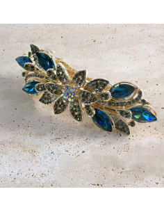 Klamra francuska  kwiat kryształki i crystal AB Lolita... 2