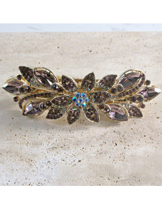 Klamra francuska  kwiat kryształki i crystal AB Lolita...