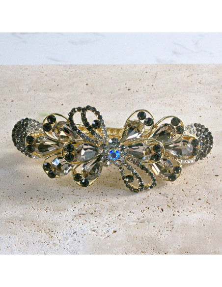 Klamra francuska kokarda kamienie i kryształki Lolita akcesoria