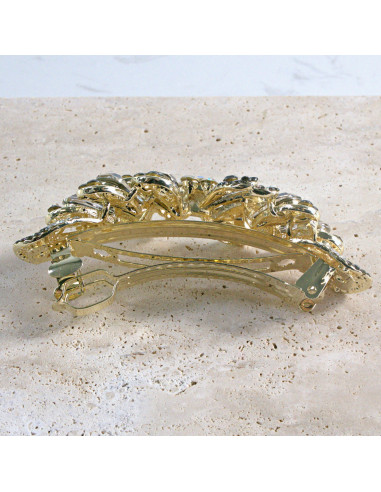 Klamra francuska kokarda kamienie i kryształki...