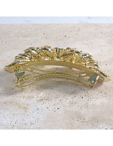 Klamra francuska  kokarda kryształki i cyrkonia Lolita akcesoria