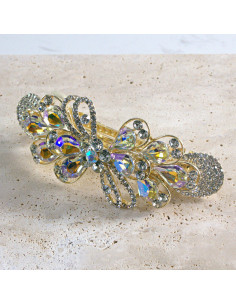 Klamra francuska  kokarda kryształki i cyrkonia Lolita... 2