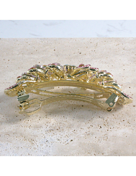 Klamra francuska  kokarda kryształki i cyrkonia Lolita akcesoria