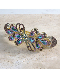 Klamra francuska  kokarda kryształki i cyrkonia Lolita... 2